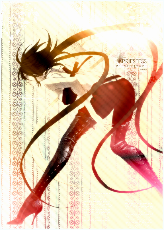 1girl, breasts, cleavage, female focus, large breasts, long hair, solo, thighhighs, very long hair