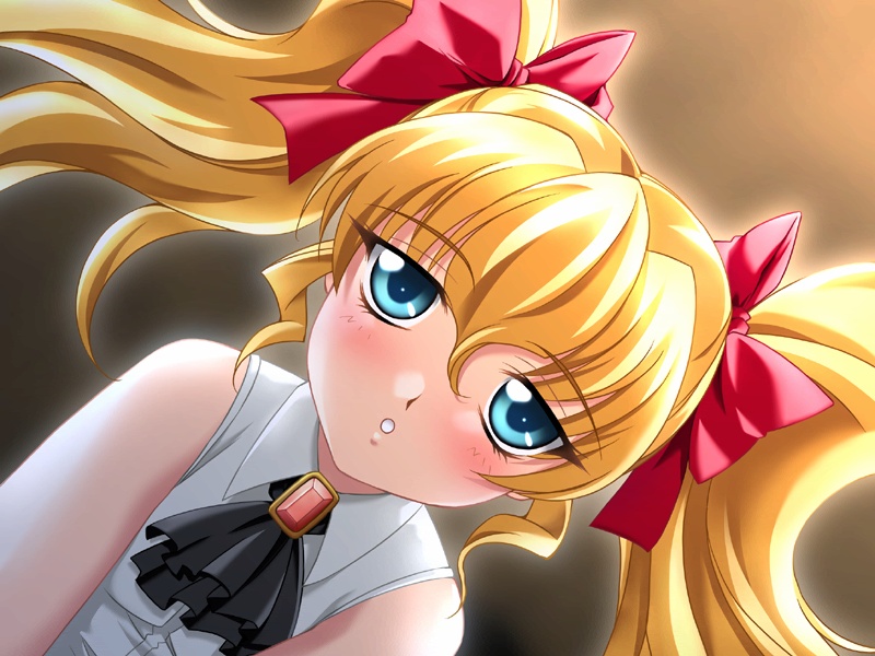 daikuuji ayu, kimi ga nozomu eien, 00s, 1girl, blonde hair, blue eyes, female focus, solo, twintails