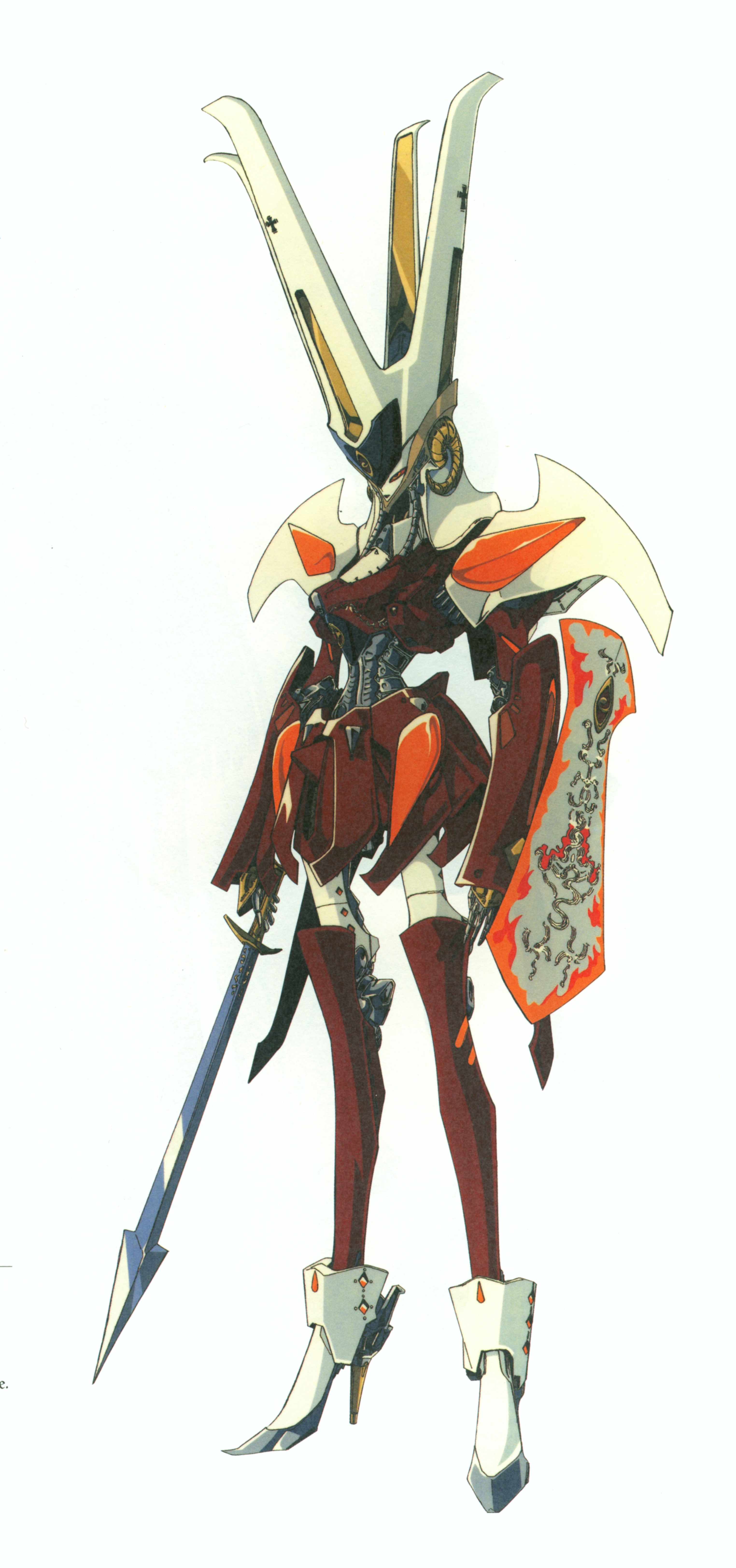 nagano mamoru, the empress flame, five star stories, absurdres, highres, tagme, mecha, mortar headd, robot
