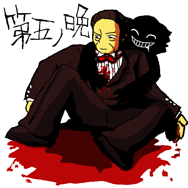 beelzebub (umineko), gouda toshirou, stakes of purgatory, umineko no naku koro ni, tagme, 00s, 1boy, 1girl, oekaki