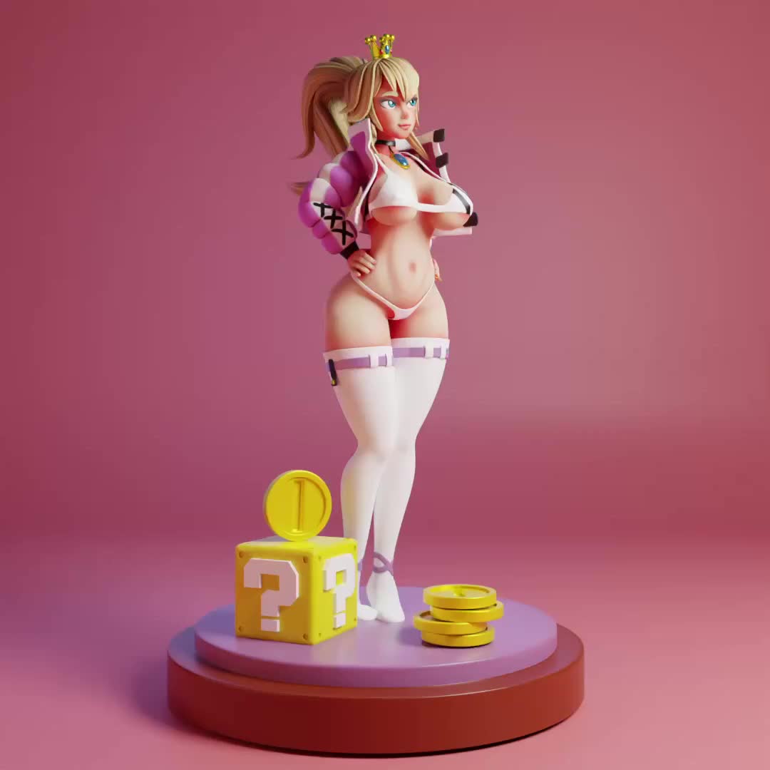 princess peach, winter peach, mario (series), nintendo, animated, tagme, video, 1girl, 3d, ? block, alternate costume, blonde hair, blue eyes, breasts, full body, jacket, large breasts, multiple views, turnaround