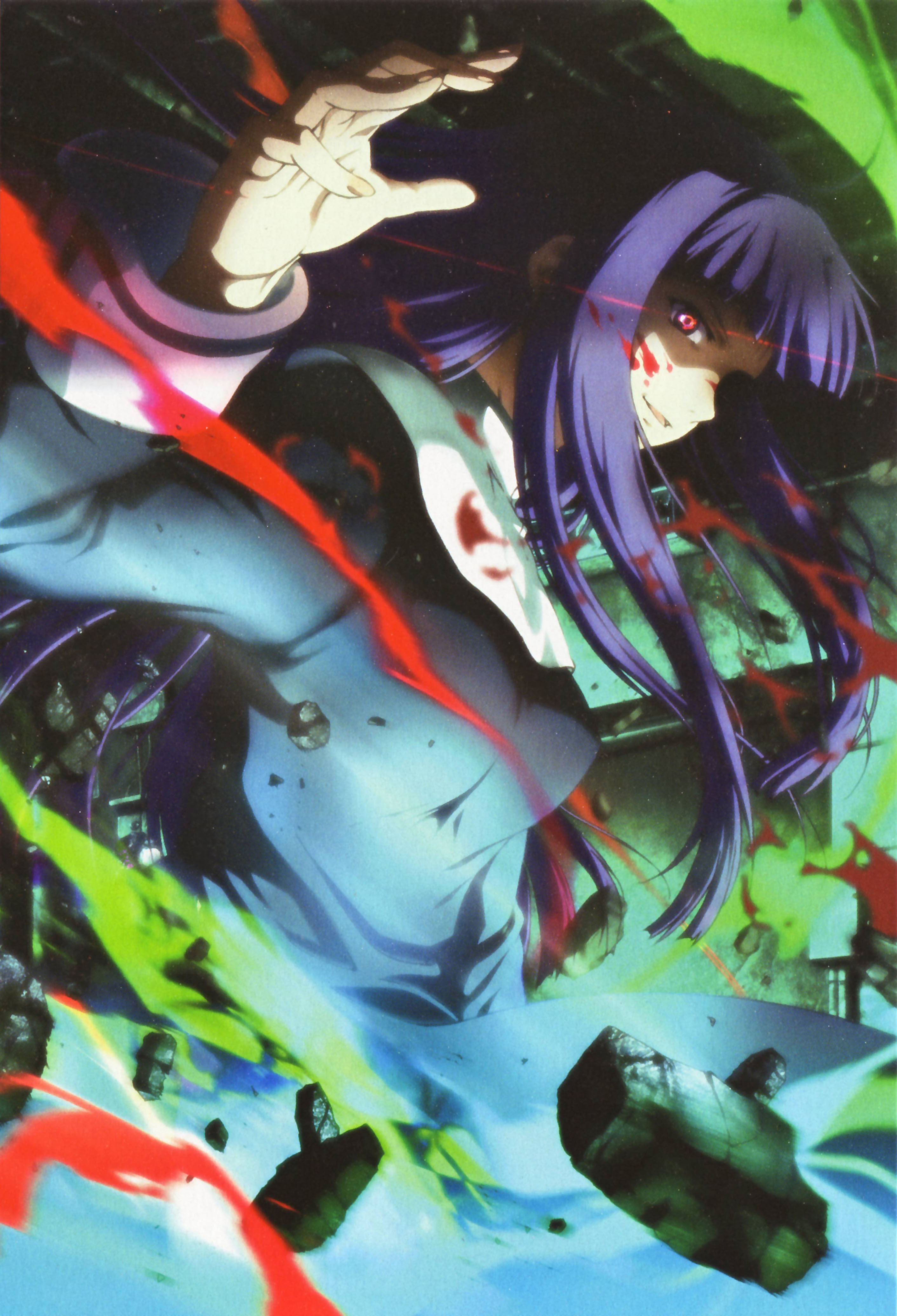 takeuchi takashi, asagami fujino, kara no kyoukai, absurdres, highres, scan, 1girl, female focus, reien girl's academy school uniform, school uniform, solo