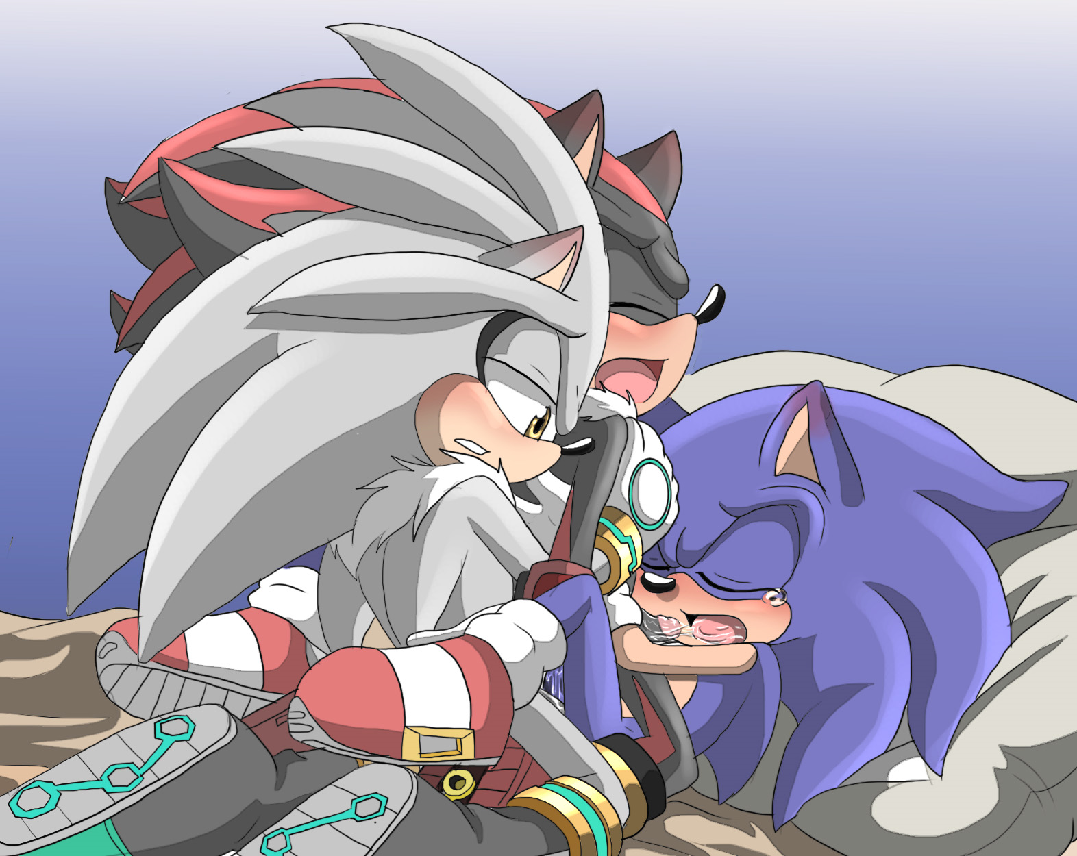 Rule34 – If it exists, there is porn of it / angelofhapiness, shadow the hedgehog, silver the hedgehog, sonic the hedgehog / 233302