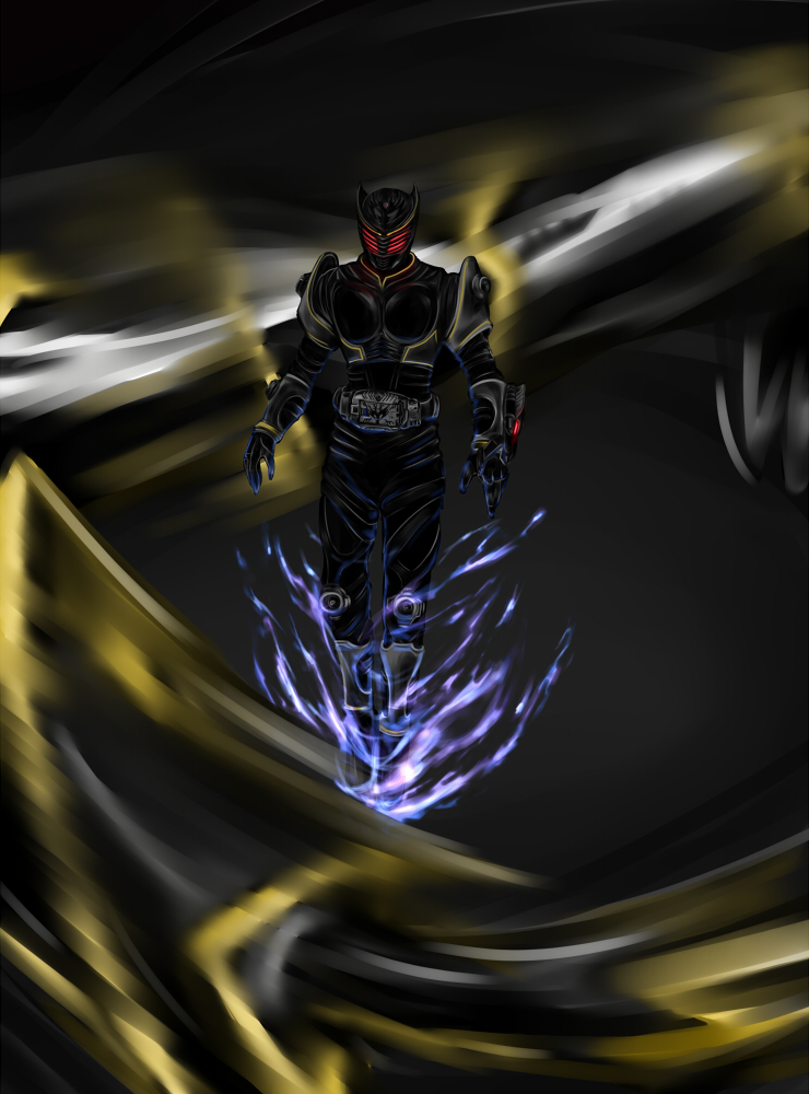 hitsuji bako, dragblacker, kamen rider ryuga, kamen rider ryuki, kamen rider, kamen rider ryuki (series), 1boy, belt, dragon, fire, glowing, glowing eyes