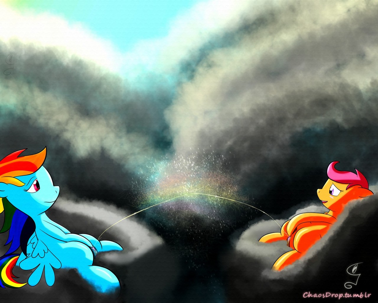 Rule34 – If it exists, there is porn of it / chaosdrop, rainbow dash (mlp), scootaloo (mlp) / 233536