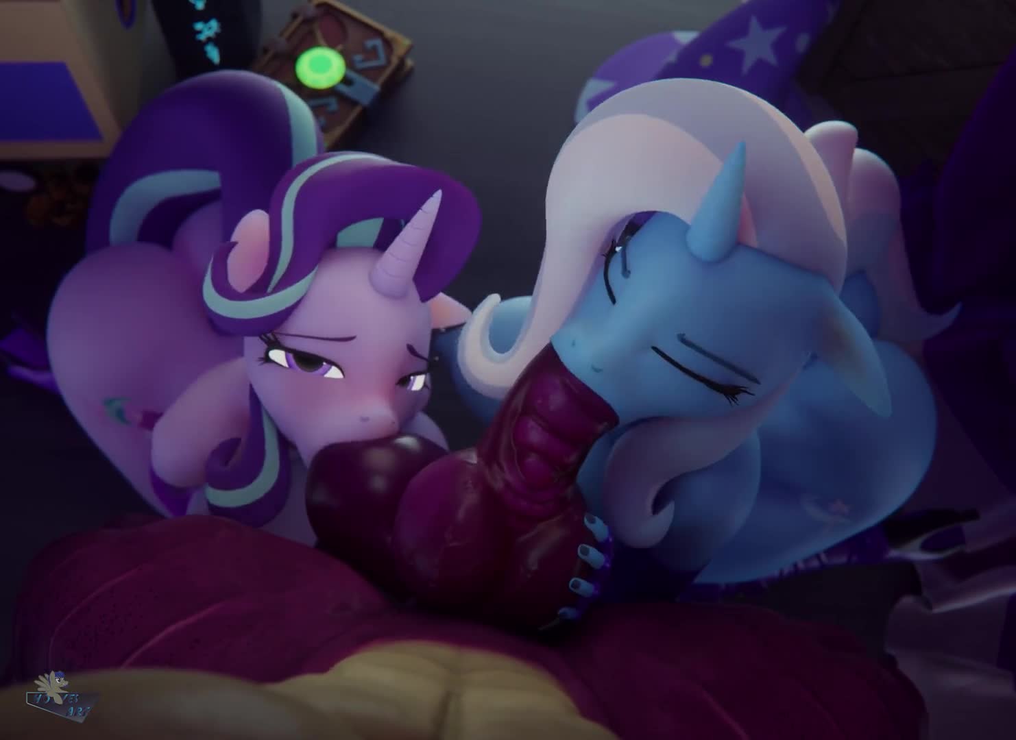Rule34 – If it exists, there is porn of it / hooves-art, spike (mlp), starlight glimmer, trixie (mlp), trixie lulamoon / 8682681