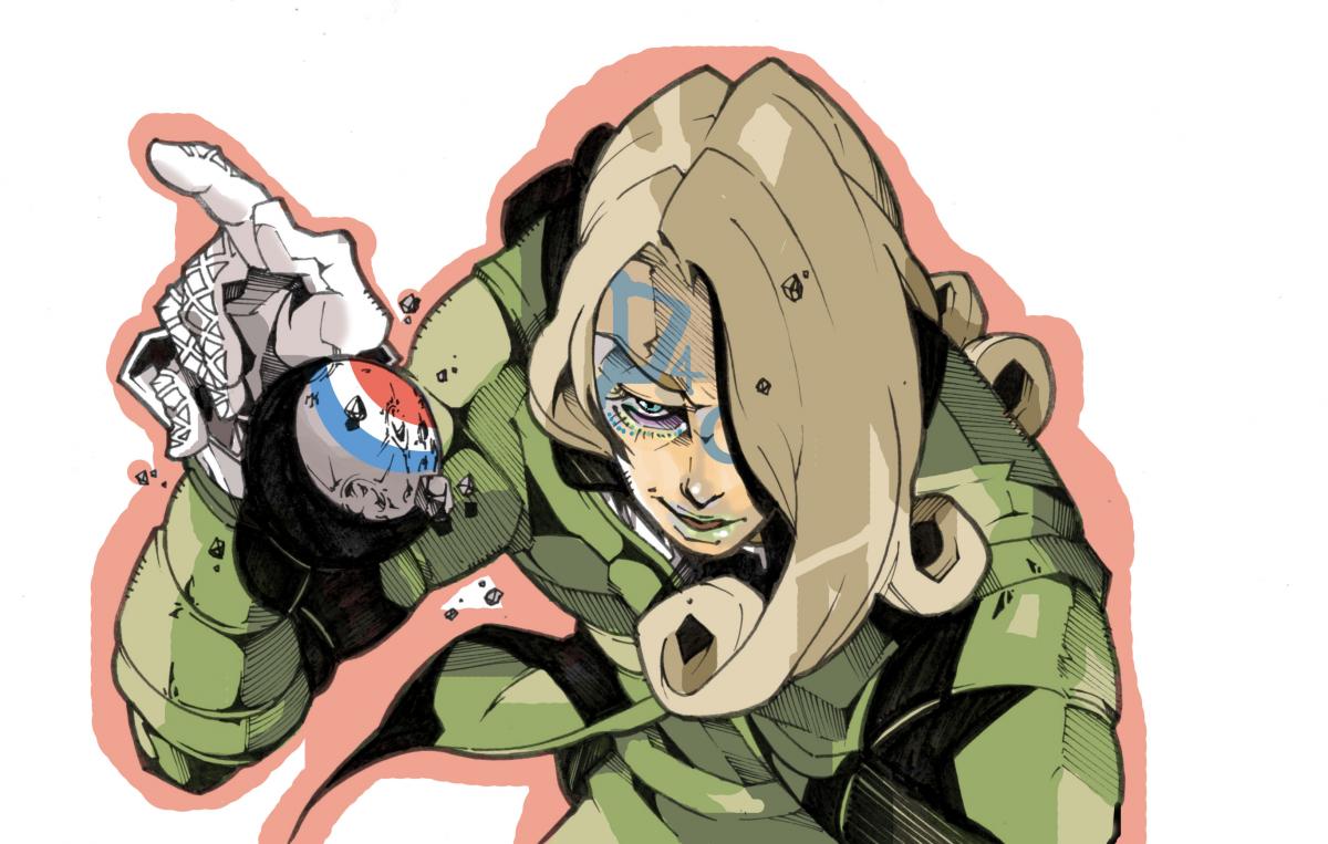 makkamu, funny valentine, jojo no kimyou na bouken, steel ball run, bad id, bad pixiv id, gloves, makeup, solo, tattoo