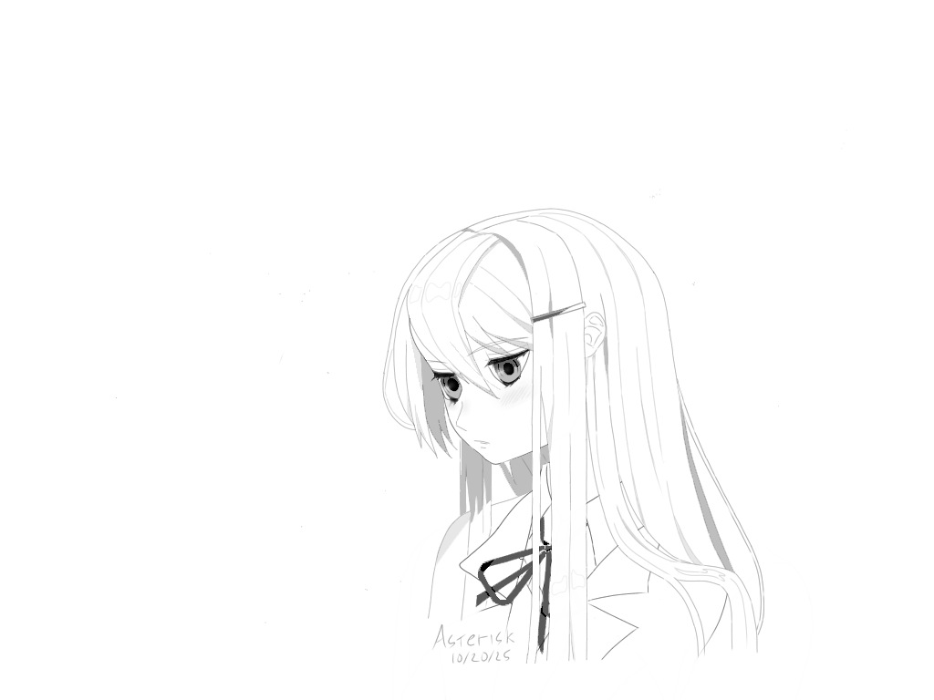 yuri (doki doki literature club), doki doki literature club, non-web source, self-upload, tagme