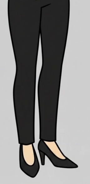 cynthia (pokemon), non-web source, bare legs, business suit, formal clothes, high heels, legs, lower body, pants, spread legs, suit