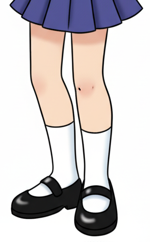 lowres, non-web source, bare legs, legs, lower body, mary janes, miniskirt, rosiatammy, shoes, skirt, spread legs