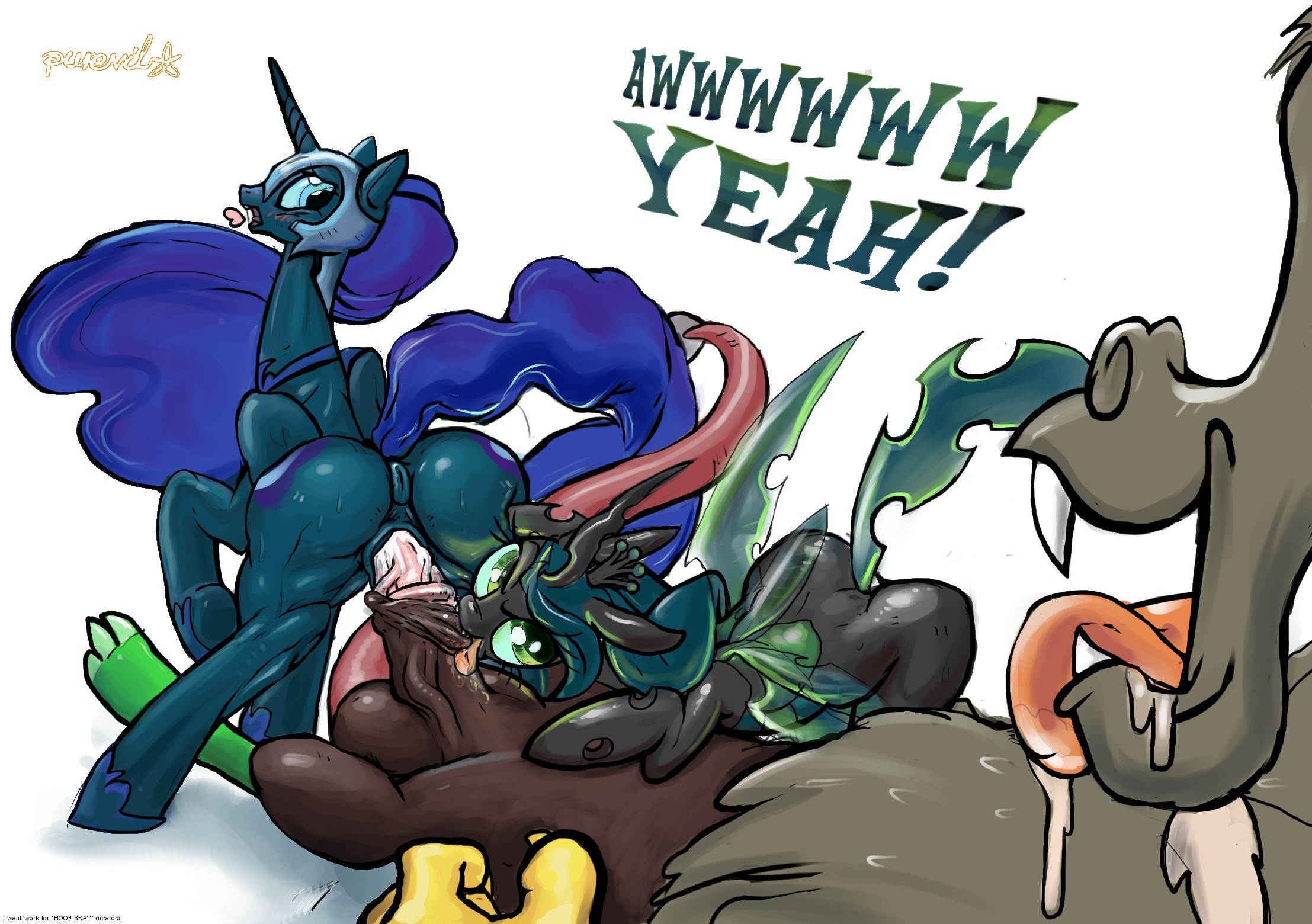 Rule34 – If it exists, there is porn of it / purevil, nightmare moon (mlp), queen chrysalis / 234006