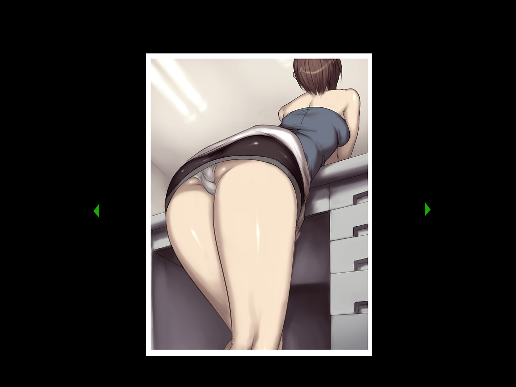 sawao, jill valentine, resident evil, resident evil 3: nemesis, 1girl, ass, bent over, brown hair, female focus, from below, gloves, legs, miniskirt, panties, pantyshot, short hair, skirt, solo, thighs, underwear, white panties