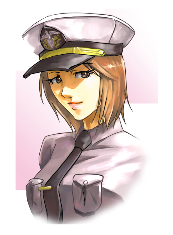 mei ling, metal gear (series), metal gear solid 4: guns of the patriots, brown eyes, brown hair, military, military uniform, necktie, short hair