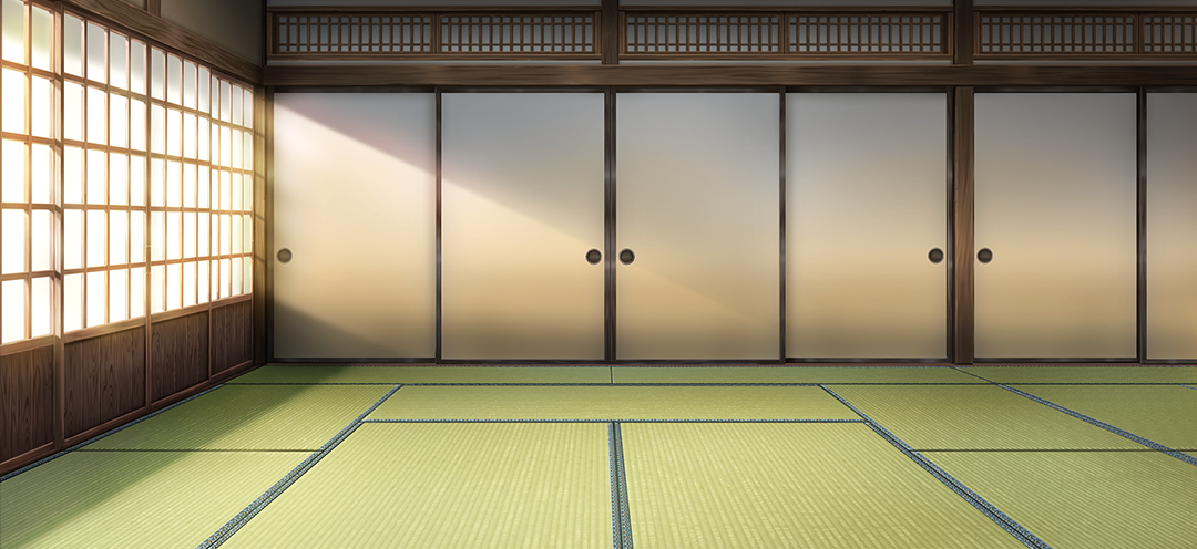 touhou, touhou gensou eclipse, game cg, non-web source, official art, day, fusuma, hakugyokurou, indoors, no humans, scenery, shouji, sliding doors, sunlight, tatami