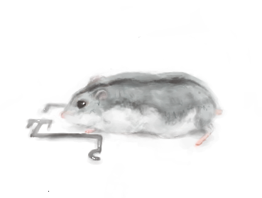 mamepon, nazrin, nazrin (mouse), touhou, bad id, bad pixiv id, lowres, cosplay, dowsing rod, female focus, hamster, mouse (animal), nazrin (cosplay), no humans, parody, realistic