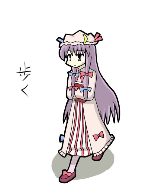nyantalab, patchouli knowledge, touhou, bad id, bad pixiv id, 1girl, book, dress, female focus, purple eyes, purple hair, solo