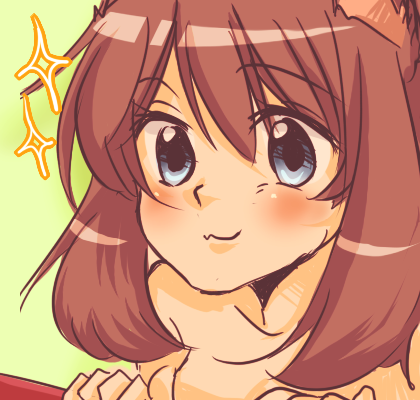 hagino aki, may (pokemon), nintendo, pokemon, lowres, 1girl, :3, blue eyes, blush, brown hair, female focus, short hair, solo