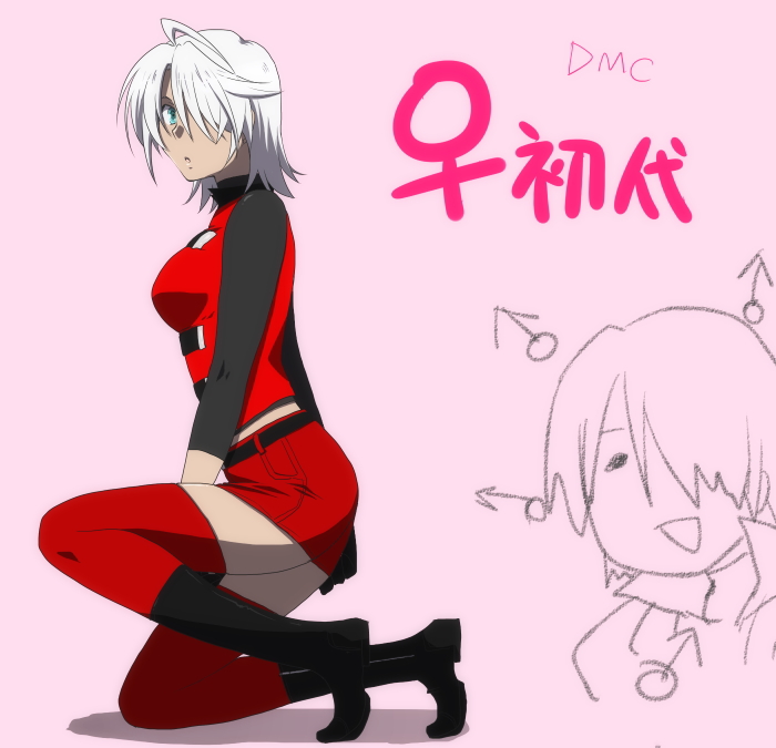 umigumo, dante, capcom, devil may cry (series), gender request, 00s, genderswap, skirt, white hair