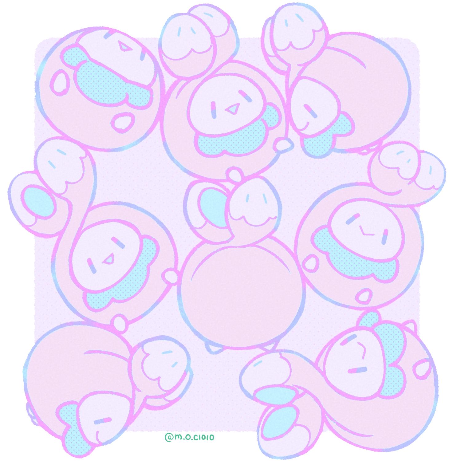 10moc10, budew, nintendo, pokemon, commentary request, highres, :>, closed mouth, full body, gen 4 pokemon, limited palette, no humans, open mouth, pokemon (creature), pokemon focus, smile, triangle mouth, twitter username, | |