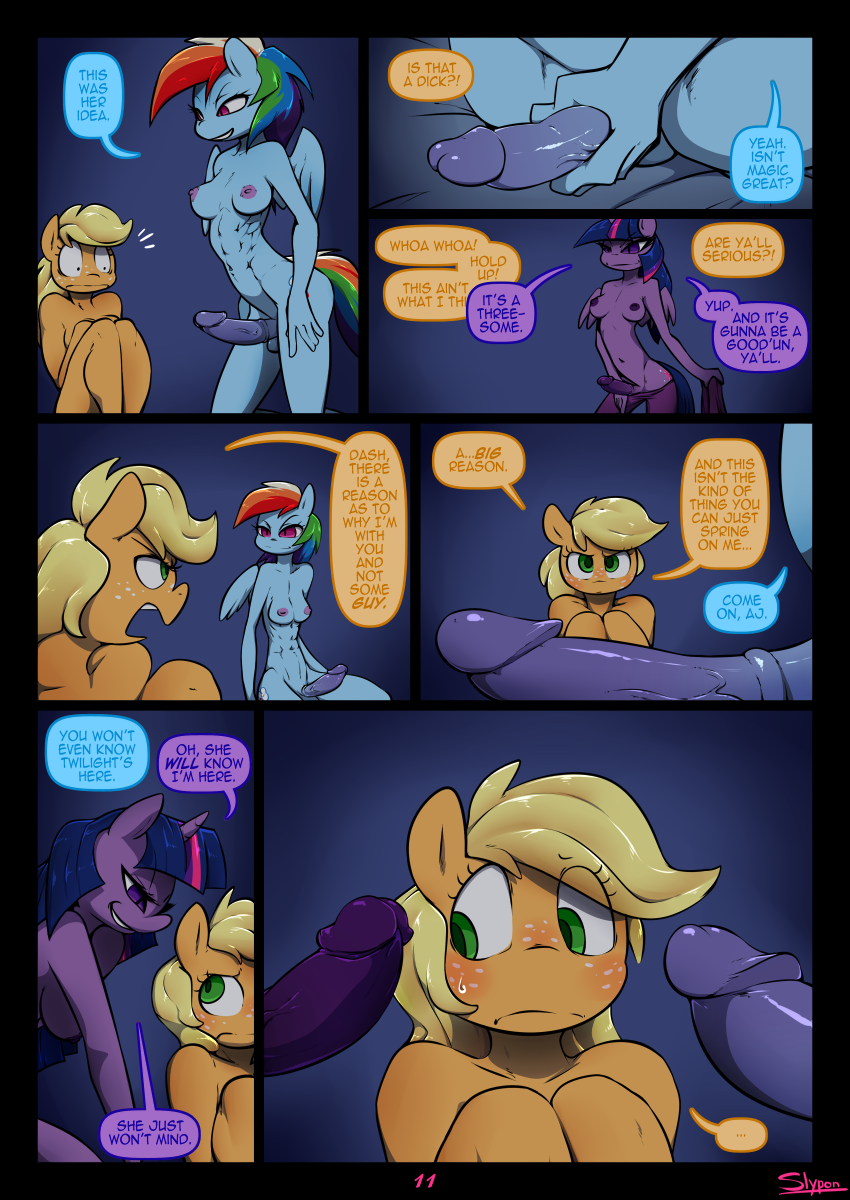 Rule34 – If it exists, there is porn of it / slypon, applejack (mlp), rainbow dash (mlp), twilight sparkle (mlp) / 235773