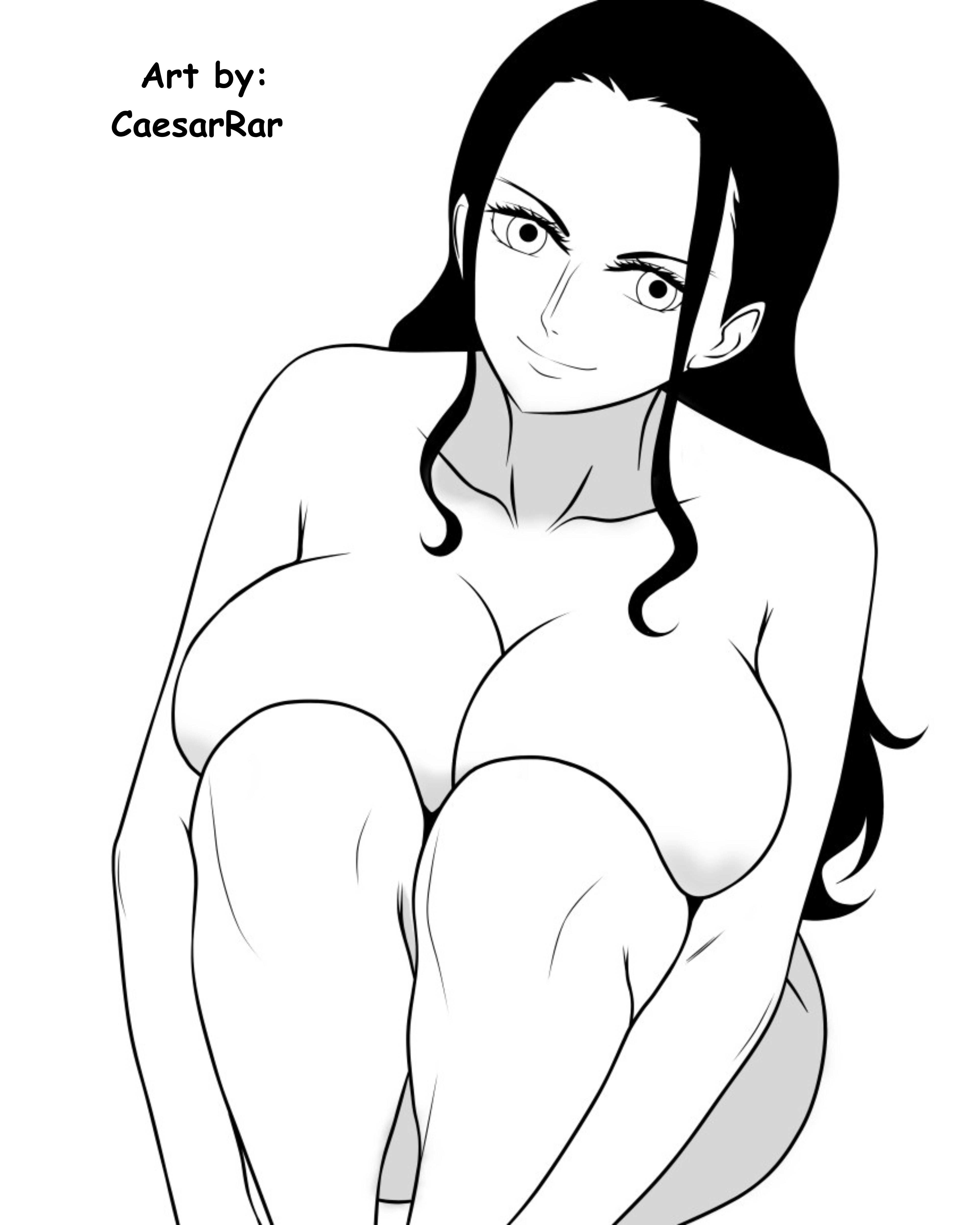 nico robin, one piece, absurdres, highres, 1girl, breasts, caesarrar, huge breasts, long hair
