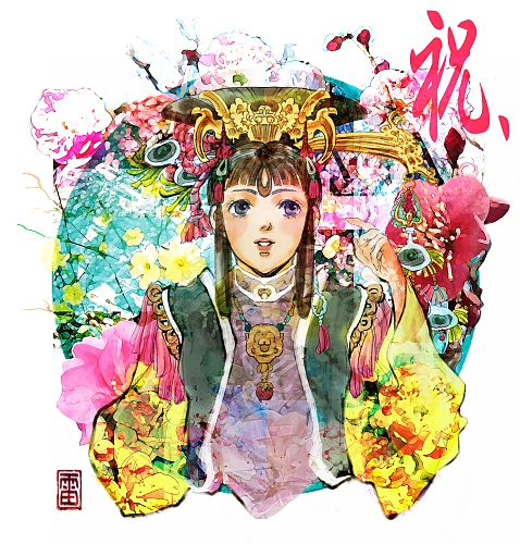 elsman, shushou (juuni kokuki), juuni kokuki, lowres, chinese clothes, hair ornament, hanfu, jewelry, solo