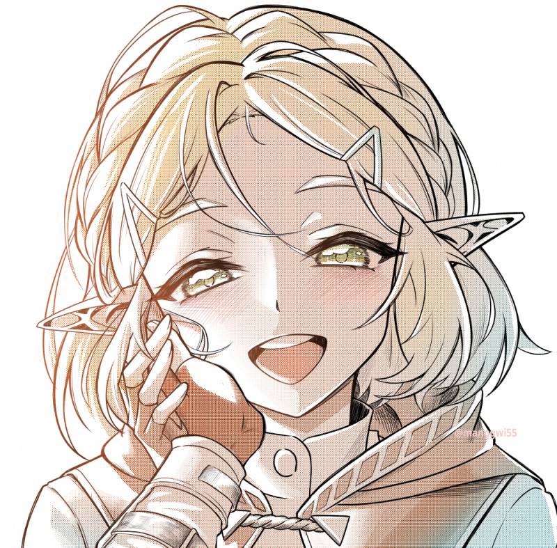 link, princess zelda, nintendo, the legend of zelda, the legend of zelda: tears of the kingdom, blush, braid, cloak, couple, crown braid, fingerless gloves, gloves, green eyes, hair ornament, hairclip, hand on another's cheek, hand on another's face, hetero, holding hands, looking at viewer, manggwi55, open mouth, parted bangs, pointy ears, short hair, sidelocks, smile, white background