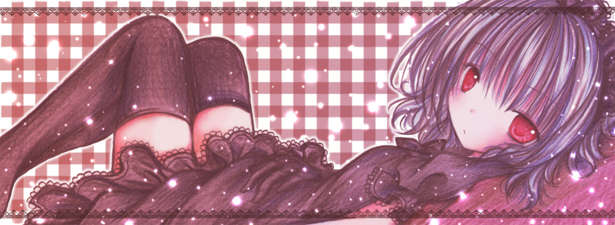 kasuga sunao, izayoi sakuya, touhou, bad id, bad pixiv id, 1girl, female focus, solo, thighhighs