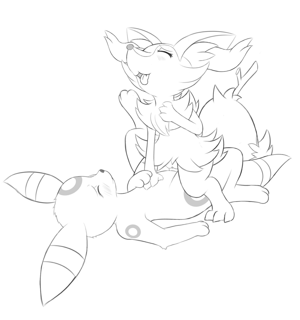 Rule34 – If it exists, there is porn of it / meraence, braixen, eeveelution, umbreon / 236554