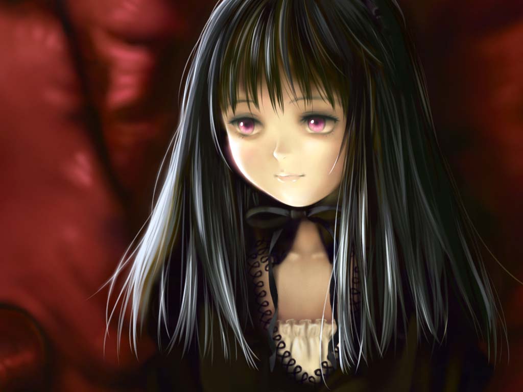 toshi hiroshi, suigintou, rozen maiden, 00s, gothic lolita, grey hair, lolita fashion, long hair, purple eyes, ribbon, smile, solo