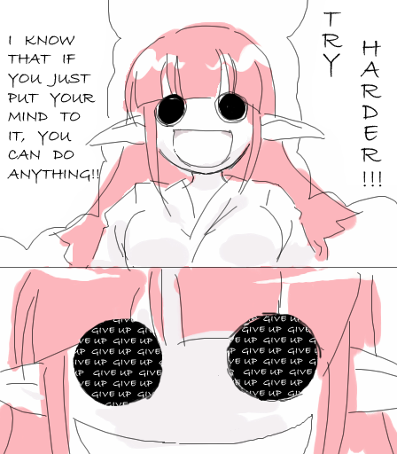 akirame miko, hard-translated, third-party edit, translated, japanese clothes, miko, pointy ears, smile
