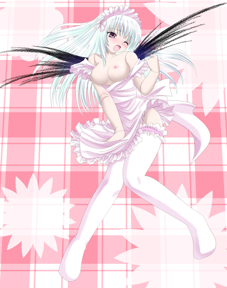 namamo nanase, suigintou, rozen maiden, 00s, breasts, doll, doll joints, feet, joints, kneehighs, socks