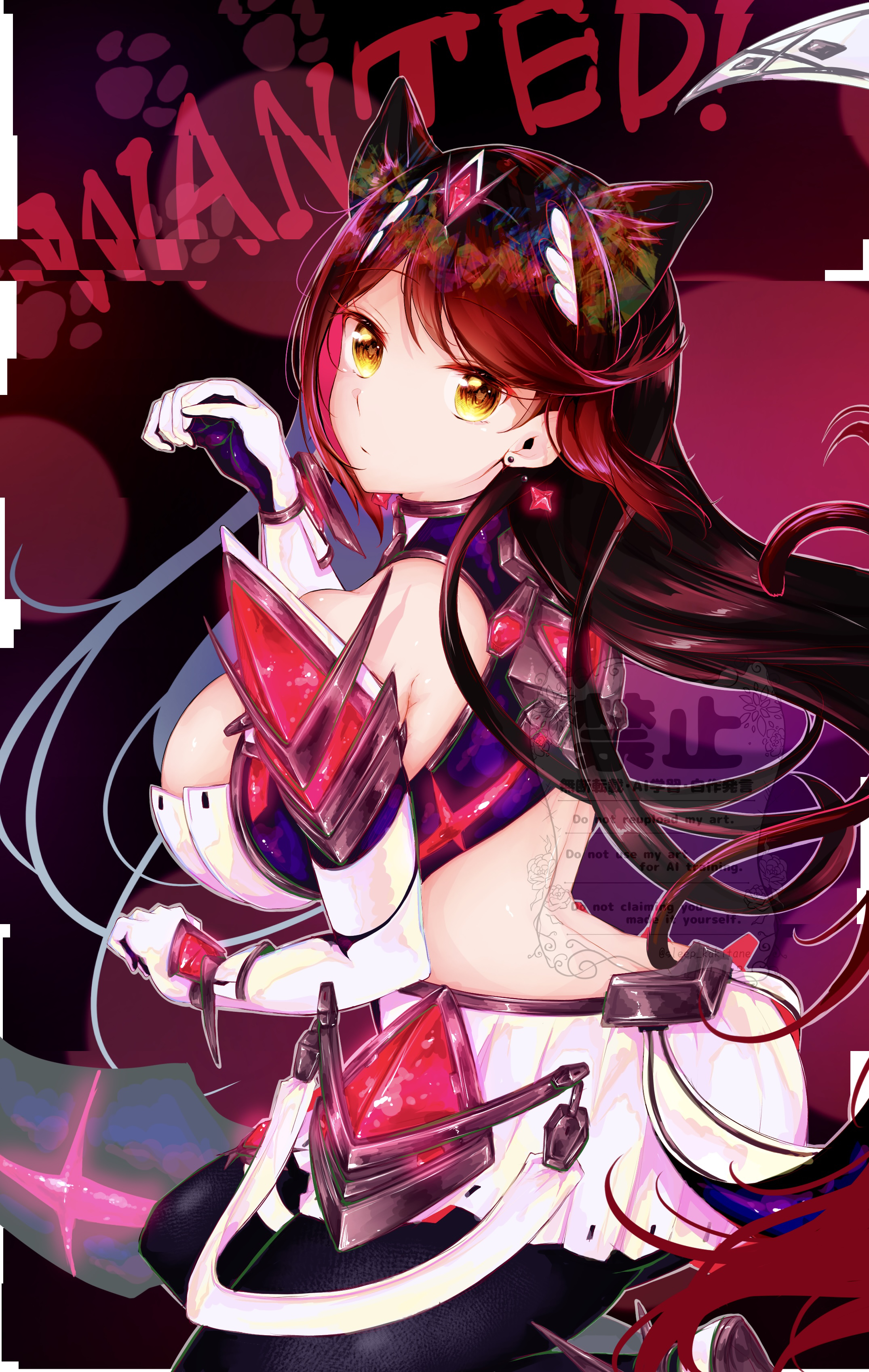 nemu (ut kakinotane), mythra (xenoblade), xenoblade chronicles (series), xenoblade chronicles 2, absurdres, highres, alternate color, animal ears, breasts, cat ears, large breasts, red hair, yellow eyes