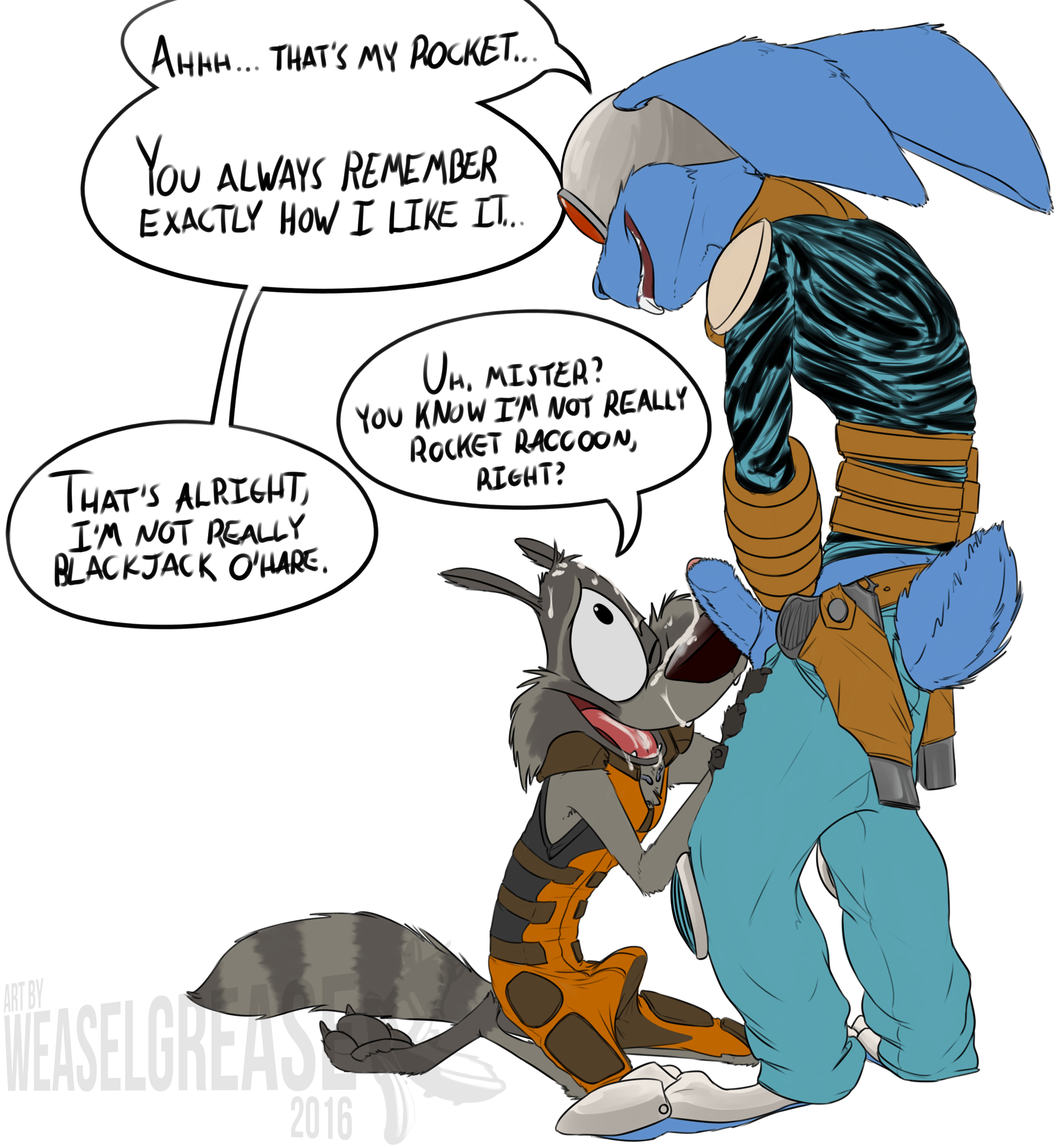 Rule34 – If it exists, there is porn of it / weaselgrease, rocket raccoon, weylen / 237260