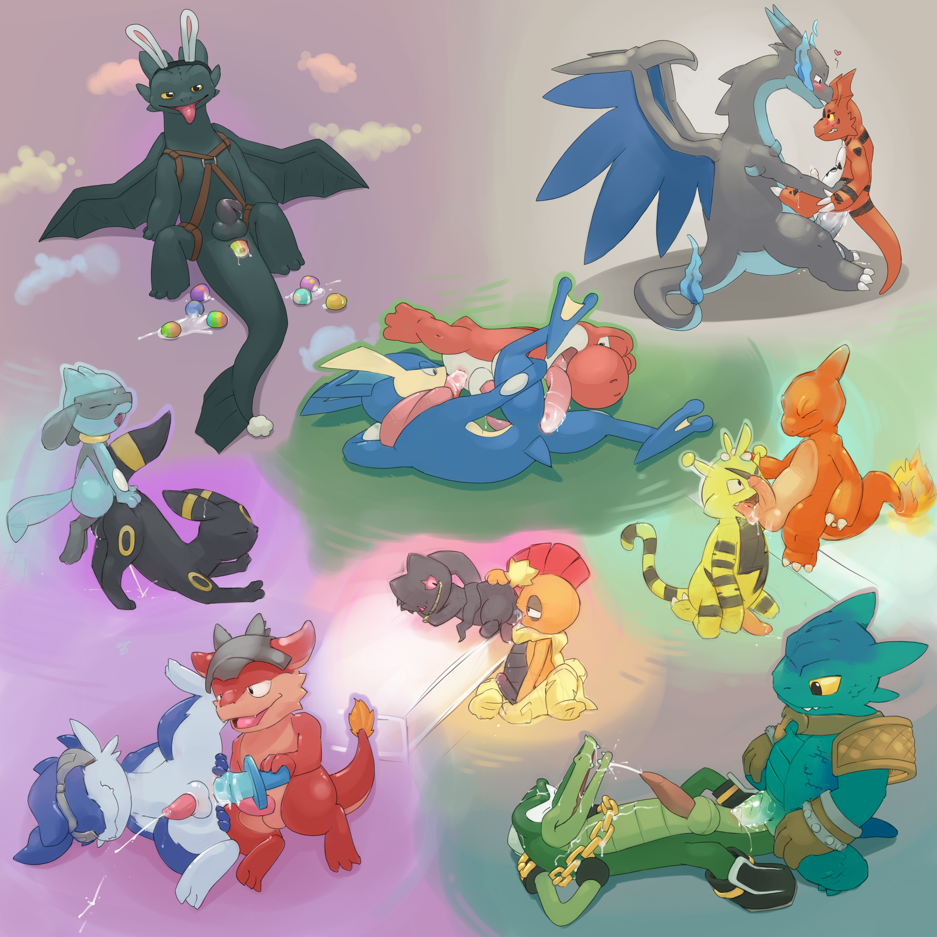 Rule34 – If it exists, there is porn of it / argon vile, banette, charizard, charmeleon, eeveelution, electabuzz, firon, greninja, guilmon, mega charizard, mega charizard x, riolu, scrafty, toothless, umbreon, vector the crocodile, yoshi / 237602