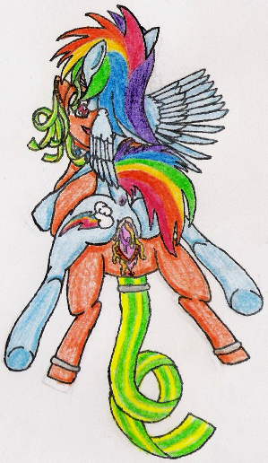 Rule34 – If it exists, there is porn of it / donvoltonus, original character, rainbow dash (mlp) / 237692