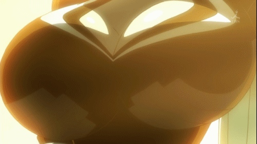 haruka gracia, basquash!, animated, animated gif, anime screenshot, lowres, 00s, 1girl, blonde hair, bodysuit, bouncing breasts, breasts, cleavage, cleavage cutout, clothing cutout, earrings, female focus, glasses, huge breasts, jewelry, lipstick, long hair, makeup, one eye closed, ponytail, solo, wink, winking (animated), yellow eyes