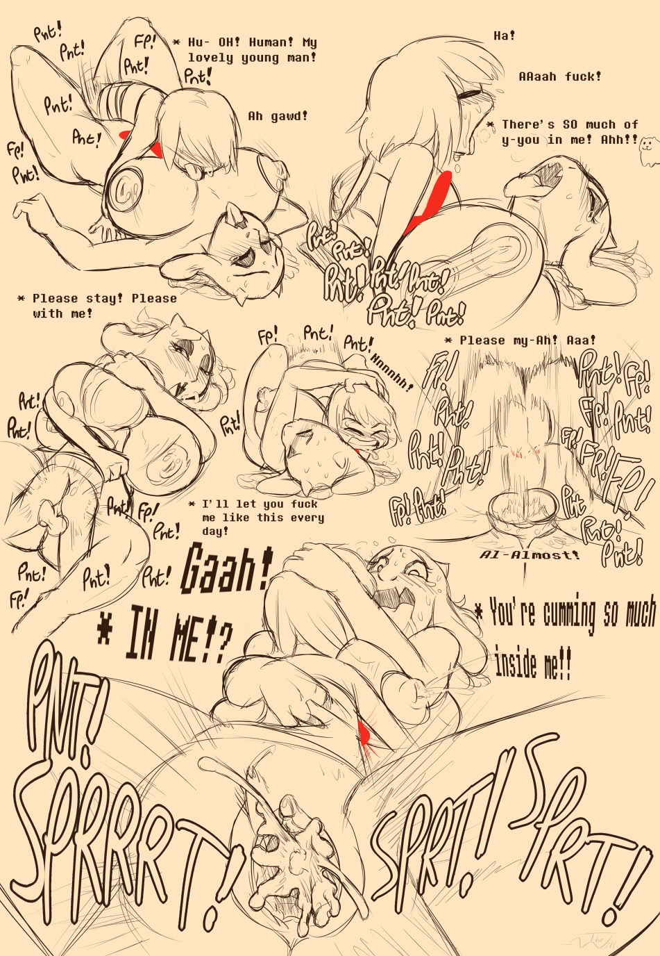 Rule34 – If it exists, there is porn of it / thewill, frisk, frisky (under(her)tail), toriel, tutori (under(her)tail) / 237813