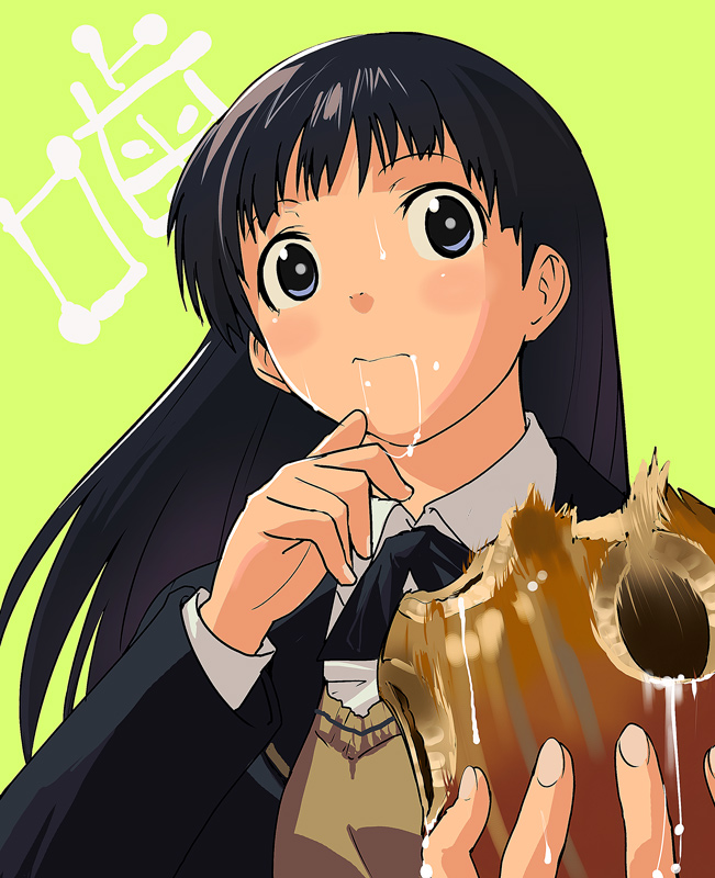 watarai keiji, ayatsuji tsukasa, amagami, black hair, coconut, eating, sexually suggestive, solo