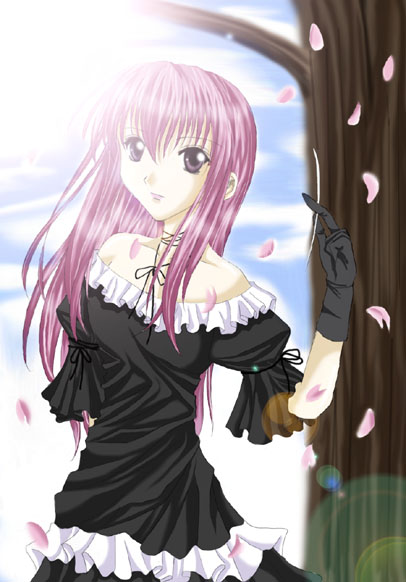 chikage (sister princess), sister princess, tagme, 00s, cherry blossoms, gloves
