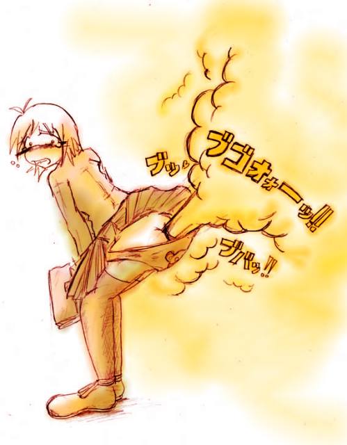 jpeg artifacts, tagme, fart, gas, school uniform
