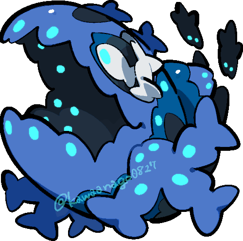 kawaanago, wishiwashi, wishiwashi (school), nintendo, pokemon, commentary request, lowres, animal focus, chibi, chibi only, fish, full body, gen 7 pokemon, no humans, pokemon (creature), pokemon focus, transparent background, twitter username