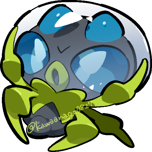 kawaanago, dewpider, nintendo, pokemon, commentary request, lowres, :o, animal focus, bubble, bug, chibi, chibi only, full body, gen 7 pokemon, no humans, open mouth, pokemon (creature), pokemon focus, solo, transparent background, twitter username