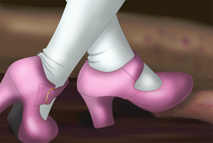 tagme, pink theme, shoejob, shoes, socks, trample, white theme