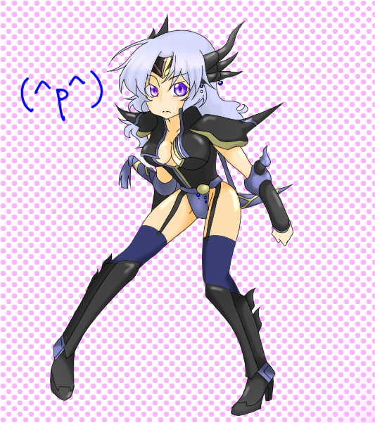 0tranquilizer0, koh-camellia, cecil harvey, dissidia final fantasy, final fantasy, final fantasy iv, silver hair, bad id, bad pixiv id, gender request, 1990s (style), 1girl, armor, blue eyes, breasts, cleavage, dark knight, female focus, garter belt, genderswap, high heels, retro artstyle, shoes, solo, thighhighs