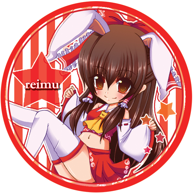 nonoko, yuuka nonoko, hakurei reimu, touhou, bad id, bad pixiv id, 1girl, female focus, solo