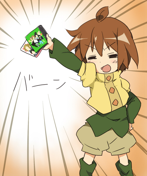 maruki (punchiki), punchiki (character), don't say "lazy", k-on!, original, 00s, 1girl, = =, female focus, solo