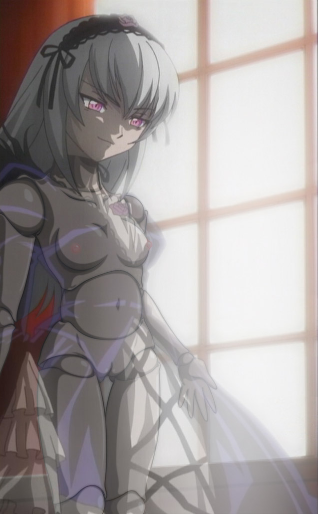 suigintou, rozen maiden, silver hair, doll, doll joints, long hair, purple eyes