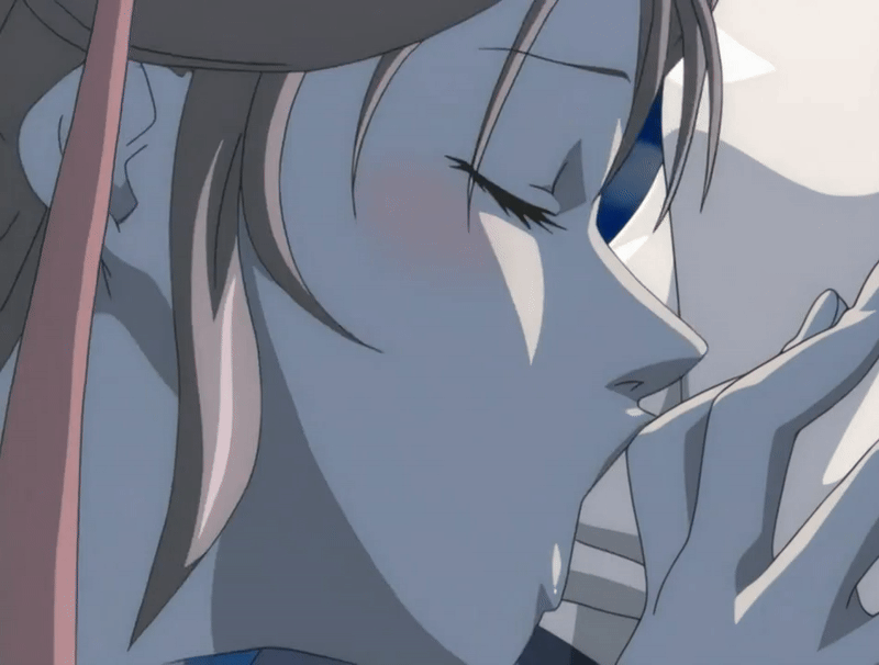 jody crowley, toudou yuki, bible black, bible black new testament, shin bible black, animated, animated gif, tagme, 00s, 1futa, 1girl, 2005, american, blush, brown hair, closed eyes, fellatio, futa with female, futanari, hair ribbon, multiple girls, night, oral, penis, ribbon, tan, thighhighs, twintails, uncensored