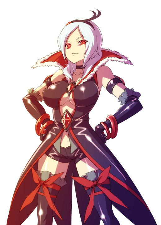 nekomamire, eas (fresh precure!), higashi setsuna, fresh precure!, precure, black neckwear, 00s, 1girl, black shorts, black thighhighs, bow, bracelet, breasts, choker, cleavage, cleavage cutout, clothing cutout, elbow gloves, female focus, gloves, hand on own hip, jewelry, large breasts, legs, ribbon, short shorts, shorts, solo, thighhighs, thighs